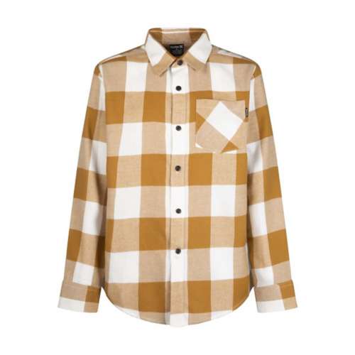 Boys' Hurley Santa Cruz Flannel Long Sleeve Button Up Shirt