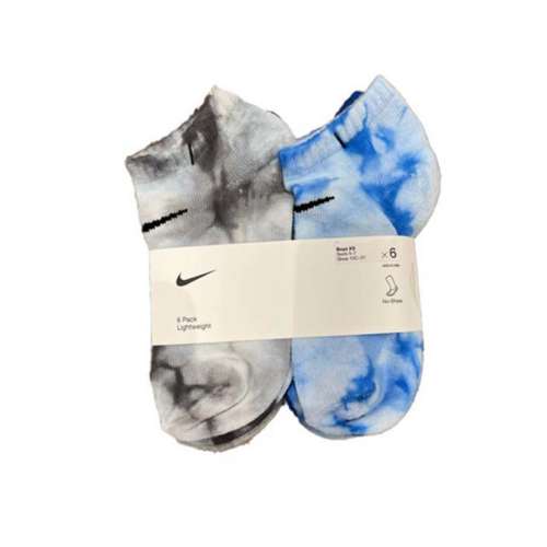 Kids' Nike Tye Dye 6 Pack No Show Socks