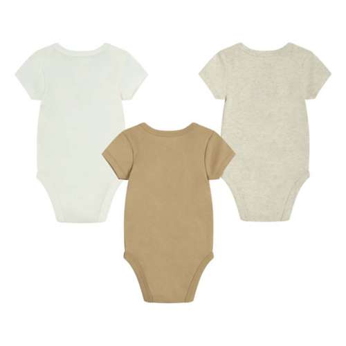 Infant Heather Gray/Red/White Cincinnati Reds Minor League Player Three-Pack Bodysuit Set