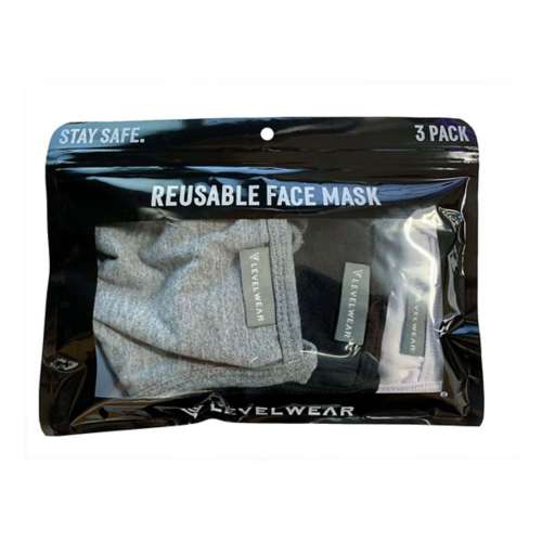 Levelwear Reusable 3 Pack Face Mask
