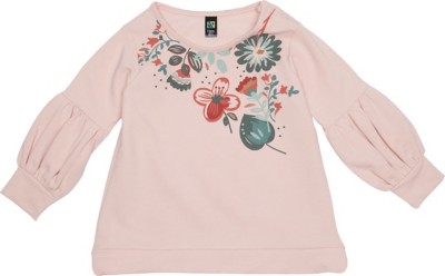 Baby Girls' Nano French Terry Flower Long Sleeve Shirt