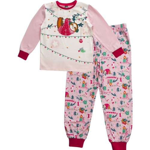 Girls' Nano Sloth Holiday Pajama Set