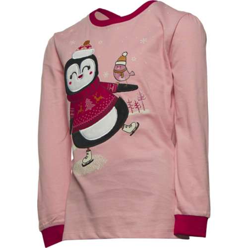 Toddler Girls' Nano Penguin Holiday Pajama Set