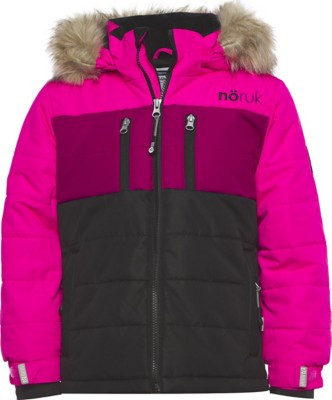Girls' Noruk Laurie Colorblock Detachable Hood Puffer Jacket Detachable Hood Short Puffer Jacket
