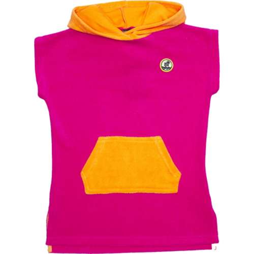 Toddler Girls' Nano Beach Poncho hoodie faux-fur Swim Cover Up