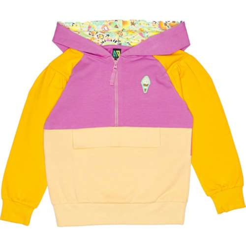 Toddler Girls' Nano Colorblock 1/2 Zip Rayure Hoodie