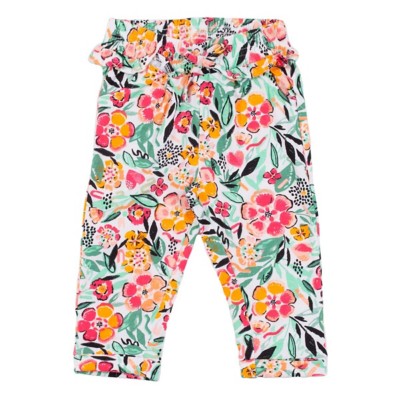 Baby Girls' Nano Floral Print Paperbag Pants