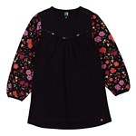 Girls' Nano Noruk Smocked Floral Long Sleeve Dress - Thumbnail 1 of 2