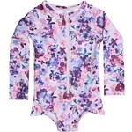 Baby Girls' Nano Noruk UV Bloom Rashguard One Piece Swimsuit - Thumbnail 1 of 2