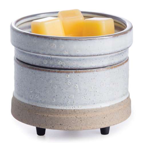 Candle Warmers Etc. Rustic White 2-in-1 Wax Warmer