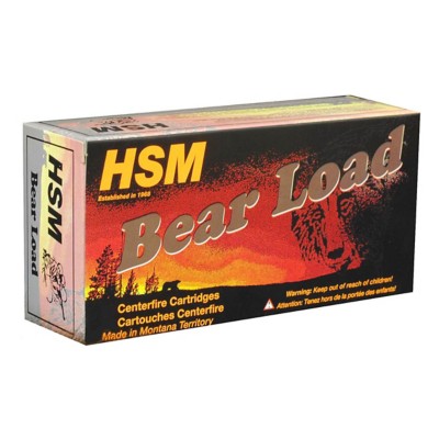 HSM Bear Load Round Nose Flat Point Gas Check Pistol Ammunition 50 Round Box