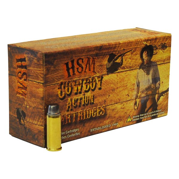 HSM AMMUNITION HSM Cowboy Action Round Nose Flate Point Rifle Ammunition