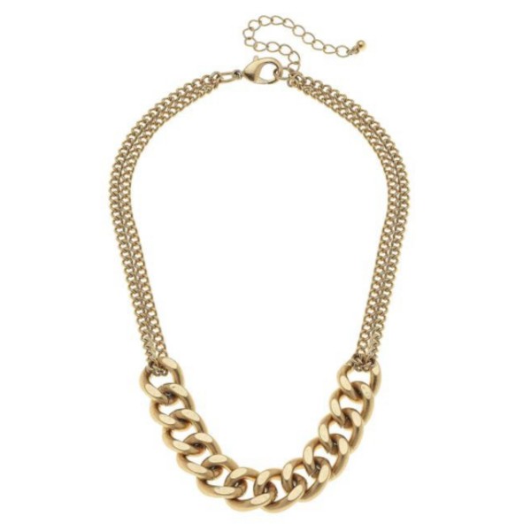 Women's Canvas Jewelery Maya Curb Chain Necklace in Worn Gold product image