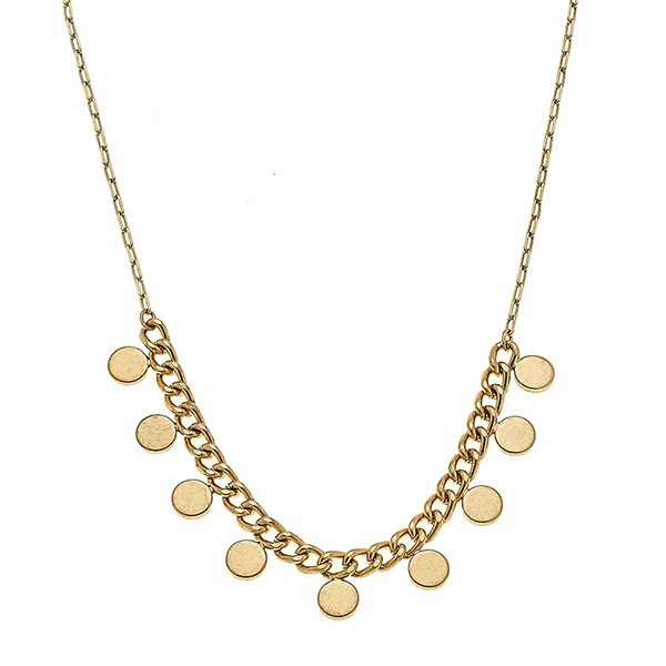 Women's Canvas Style Maya Curb Disc Necklace product image