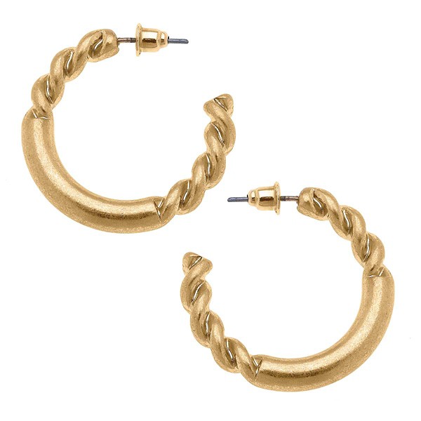 Women's Canvas Style Annie Twist Hoop Earring product image