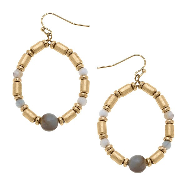 Women's Canvas Style Lyla Beaded Gemstone Teardrop Earrings product image