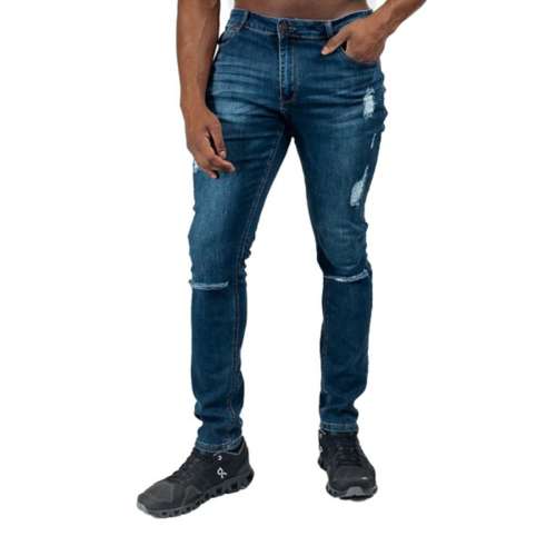 Men's Barbell Apparel Barbell Destroyed Athletic Fit Straight Jeans