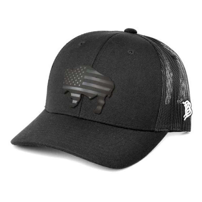 Men's Branded Bills Wyoming Patriot Curved Trucker Snapback Hat