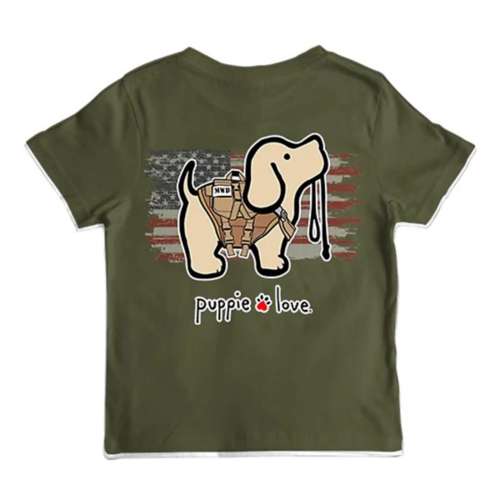 Girls' Puppie Love Military Working T-Shirt