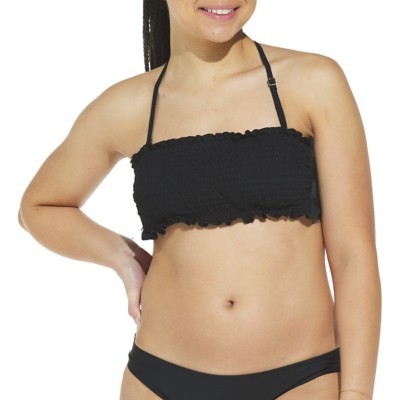 Women's Heat Swimwear Bandeau Smocked Swim Bikini Top