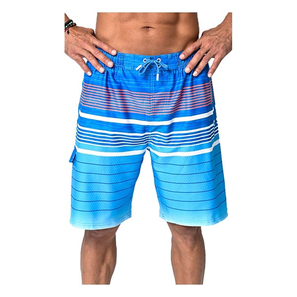 Men's U.S. Apparel Ocean Currents Swim Trunks Medium Blue