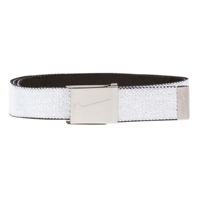 mens white woven belt