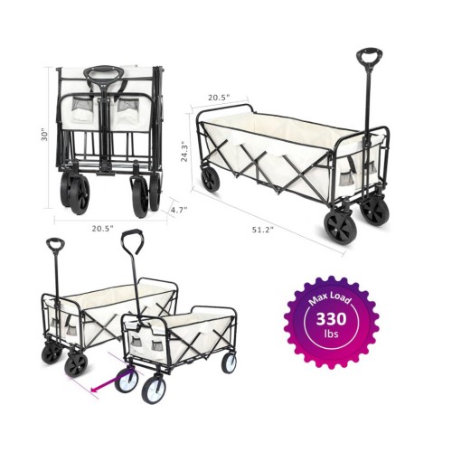 YSSOA Extended Folding Utility Wagon