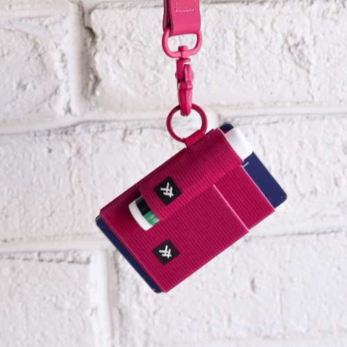 Wallet with chapstick holder sales