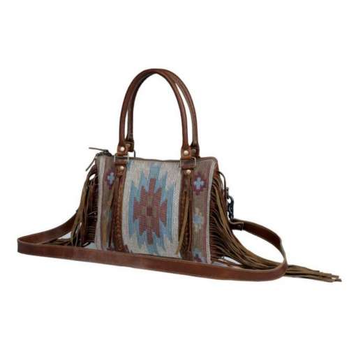 Small Blue Metallic Leather Bowling Bag Women - Charlie Beetle