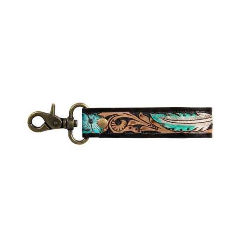 Myra Bag Canyon Feather HandTooled Key Fob