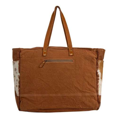 Myra Dakota Moon Hairon Leather Bag in Midnight Tan