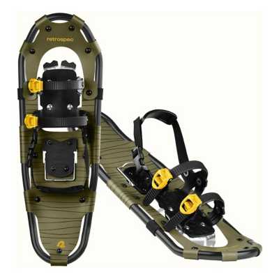 Aluminum All Terrain with Fully Adjustable Binding and Carry Bag Retrospec Lynx Snowshoe for Men & Women 