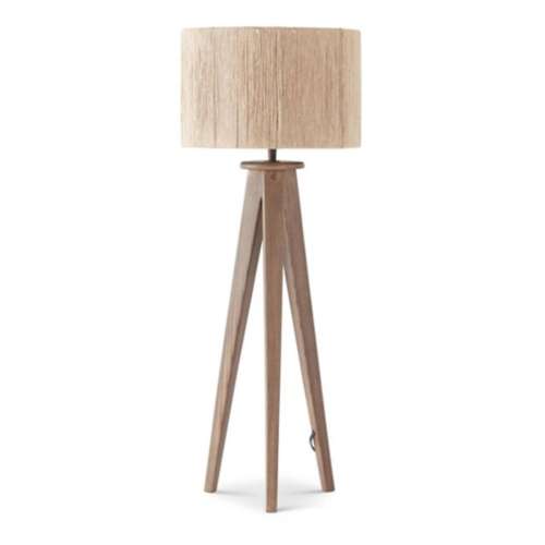 K&K Interiors Modern Tripod Table Lamp w/Jute Shade