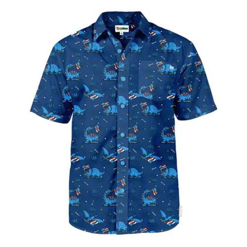 Men's Tipsy Elves Fossilized Flag Button Up Shirt