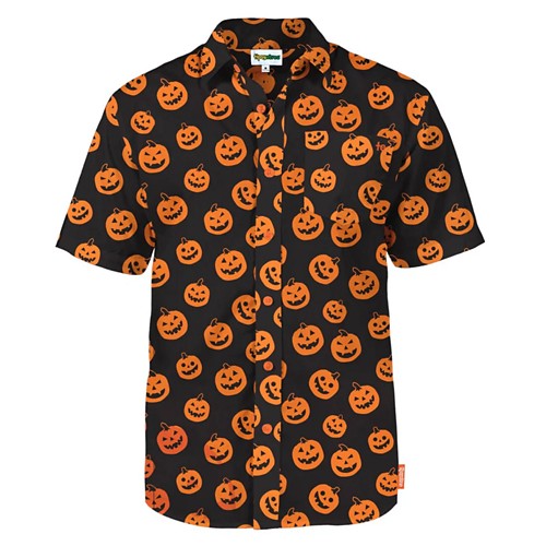 Men's Tipsy Elves Pumpkin Button Up Shirt - Primary Image
