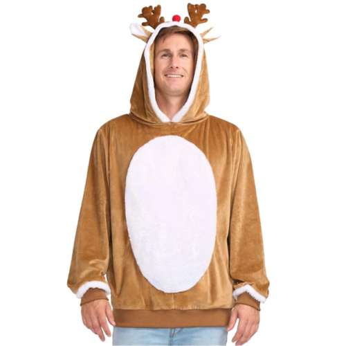 Adult Tipsy Elves Rudolph Hoodie Pullover Sweater