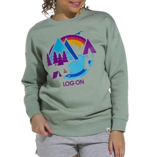 Women's LIV Outdoor Gabriella Graphic Oversized Crew Neck Sweatshirt