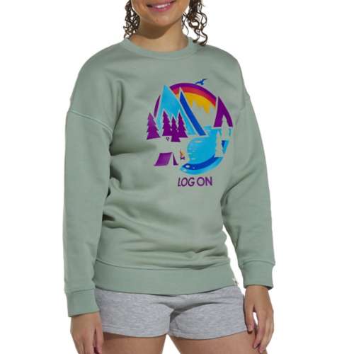 Women's LIV Outdoor Gabriella Graphic Oversized Crew Neck Sweatshirt