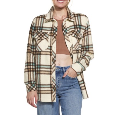 Tullis Jacket by Thread & Supply - Cream Plaid - Trendy Threads Inc