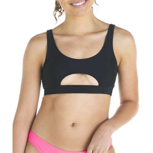 Women's Heat Swimwear Front Scoop Cut Out Bralette Swim Bikini Top