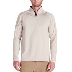 Antigua Baltimore Ravens Light Grey Heather Gambit Quarter-Zip