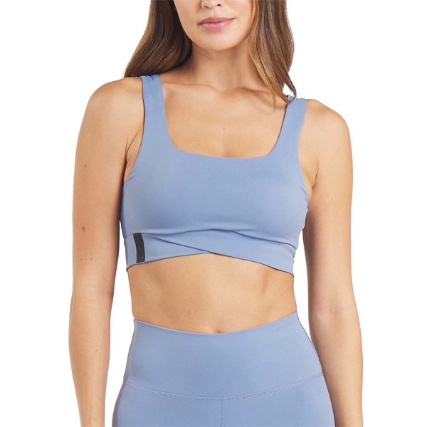 Women's UNRL Performa Longline Sports Bra Large Storm Blue