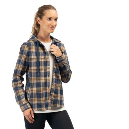 Women's Klim Ginny Mountain Midweight Stretch Flannel hoodie stripe Full Zip