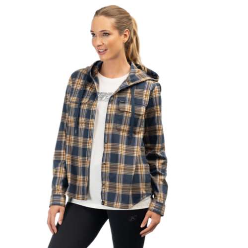 Women's Klim Ginny Mountain Midweight leather Flannel hoodie Col Full Zip