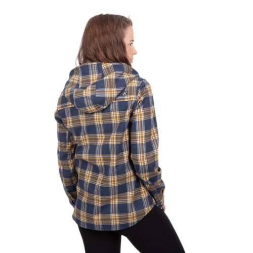 Women's Klim Ginny Mountain Midweight Stretch Flannel hoodie stripe Full Zip