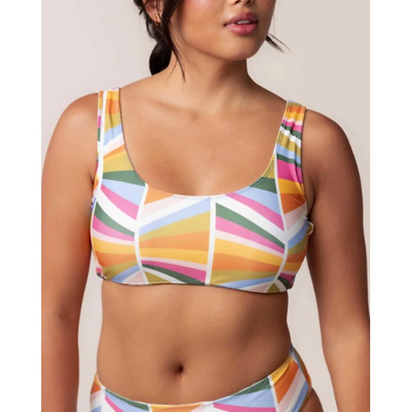 Women's Nani Swimwear 4-Way Reversible Bralette Swim Bikini Top Sporty Small Rockpoint