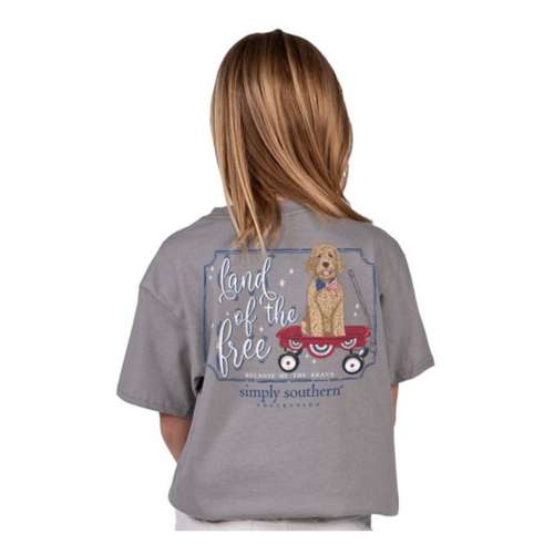 Girls' Simply Southern Land Of The Free T-Shirt