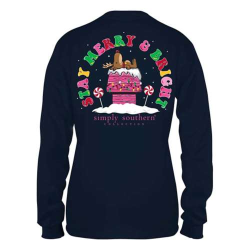 Kids' Simply Southern Stay Merry Long Sleeve T-Shirt