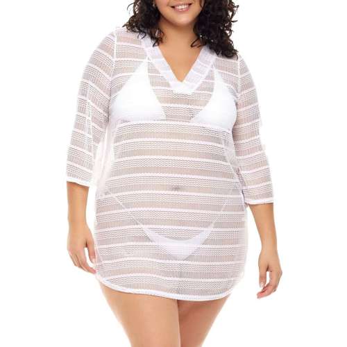 Women's Jordan Taylor Inc Plus Size V Neck Dress Swim Cover Up