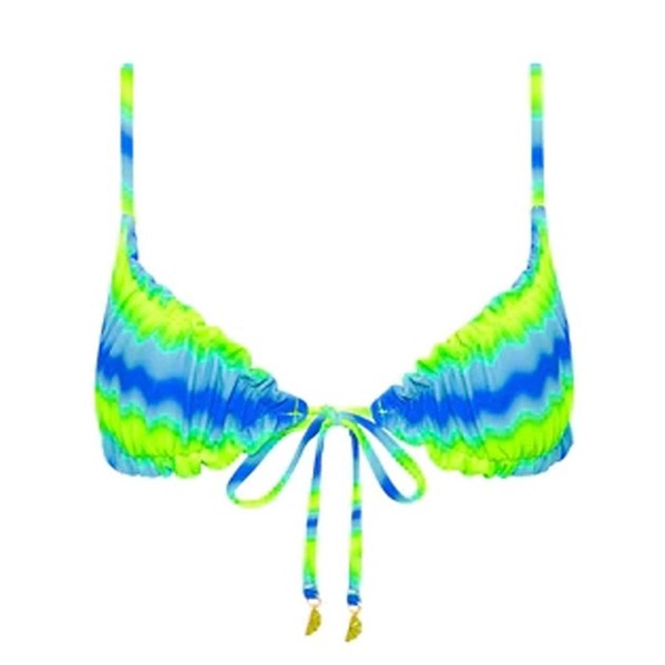 Women's Kulani Kinis Ruched Bralette Swim Bikini Top Juniors Small Dolce Vita